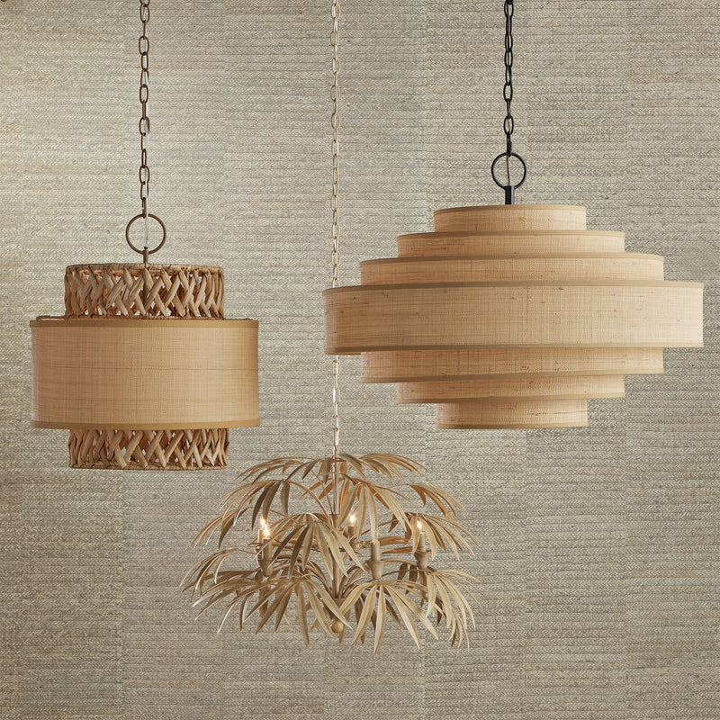Currey and Company 9000-0930 Five Light Chandelier, Coco Cream
