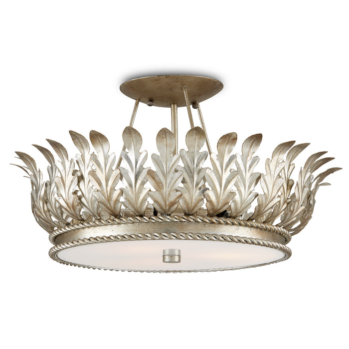 Currey and Company 9000-0950 Three Light Semi-Flush Mount, Champagne