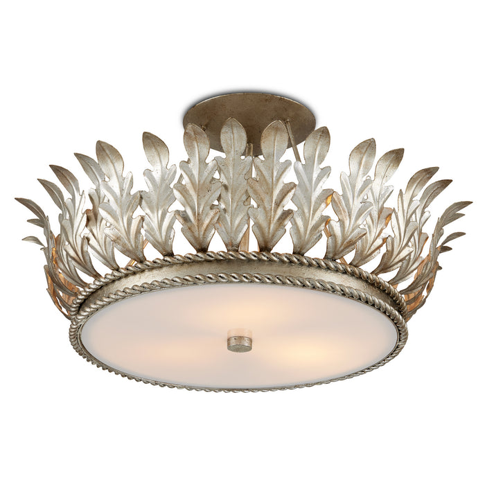 Currey and Company 9000-0950 Three Light Semi-Flush Mount, Champagne