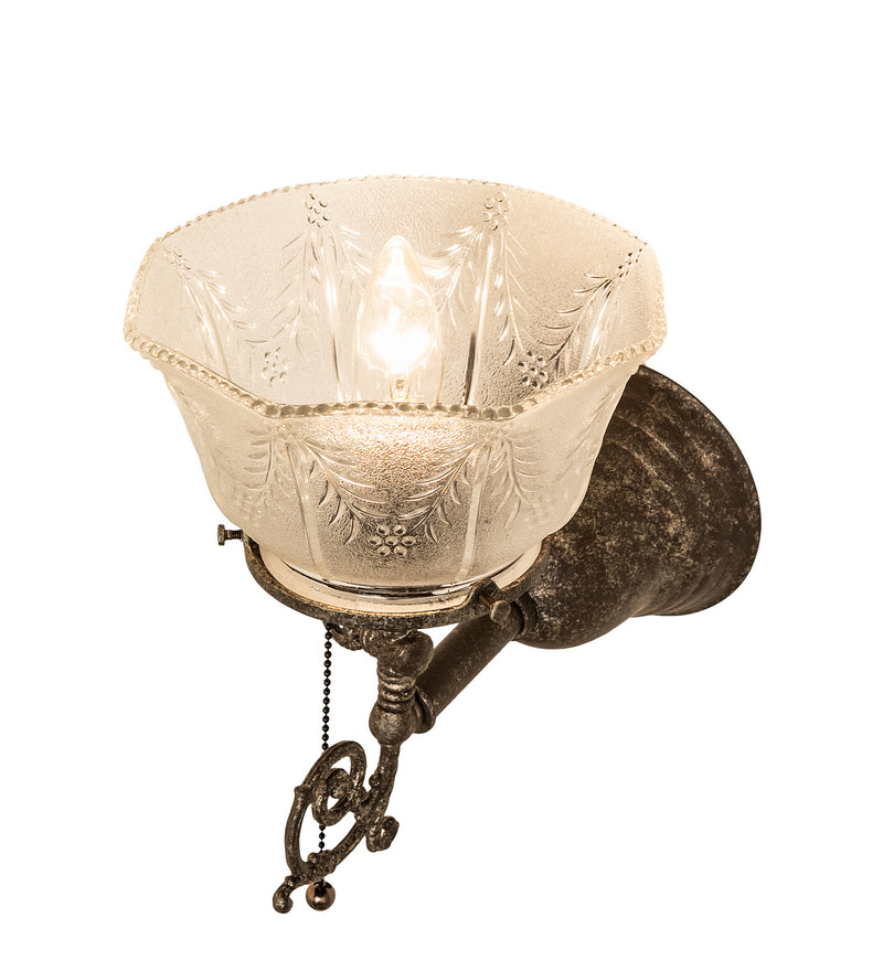 Meyda Tiffany 253409 One Light Wall Sconce, Antique Pewter
