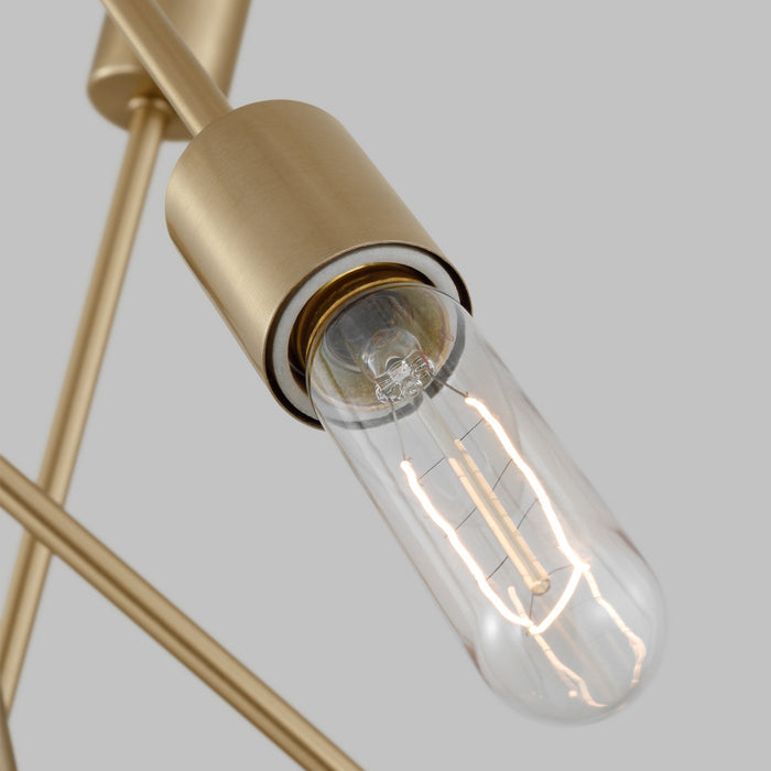 Visual Comfort Studio 3100506-848 Six Light Chandelier, Satin Brass
