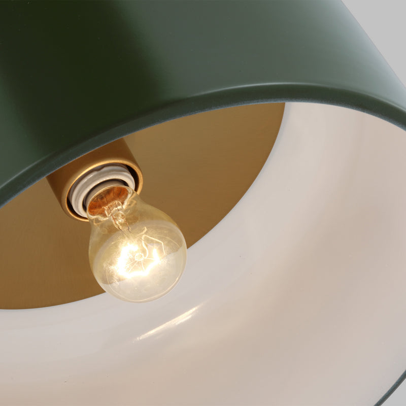 Visual Comfort Studio 7605401EN3-145 LED Flush Mount, Olive