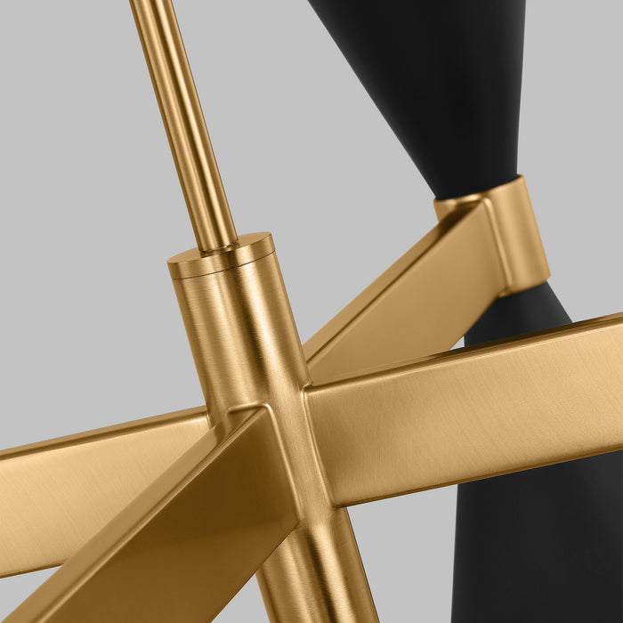 Visual Comfort Studio AEC1078MBK Eight Light Chandelier, Midnight Black