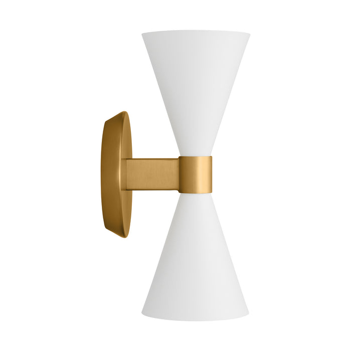 Visual Comfort Studio AEW1032MWT Two Light Bath Fixture, Matte White