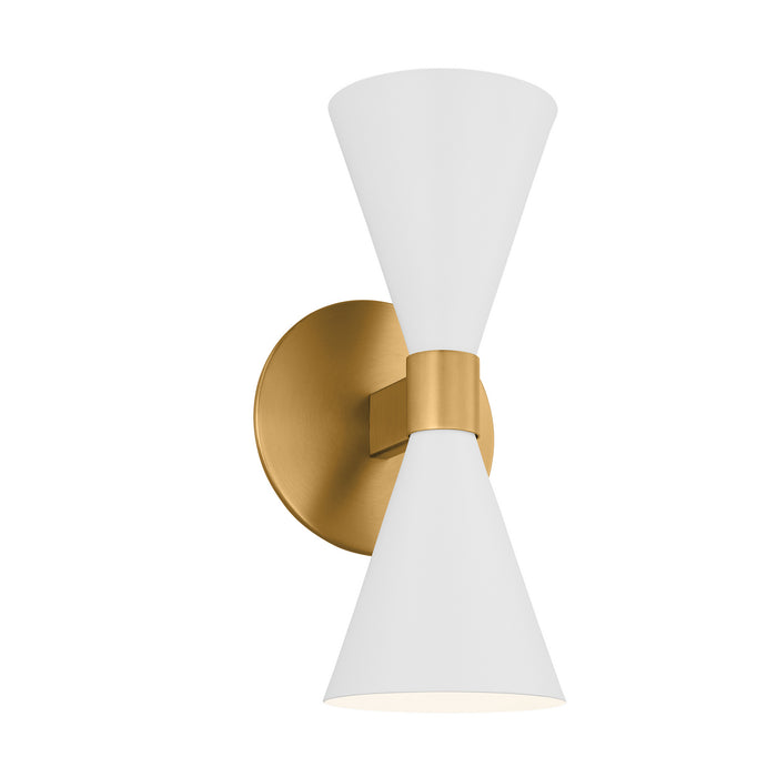 Visual Comfort Studio AEW1032MWT Two Light Bath Fixture, Matte White