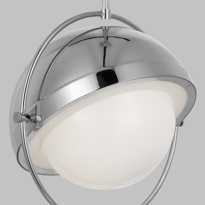 Visual Comfort Studio TP1111PN One Light Pendant, Polished Nickel
