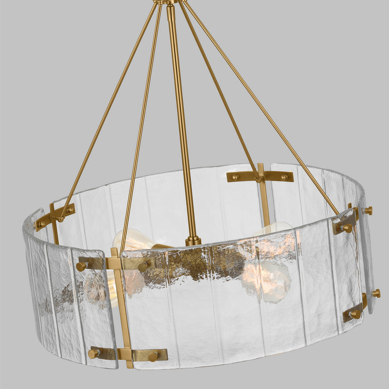Visual Comfort Studio AP1234BBS Four Light Chandelier, Burnished Brass