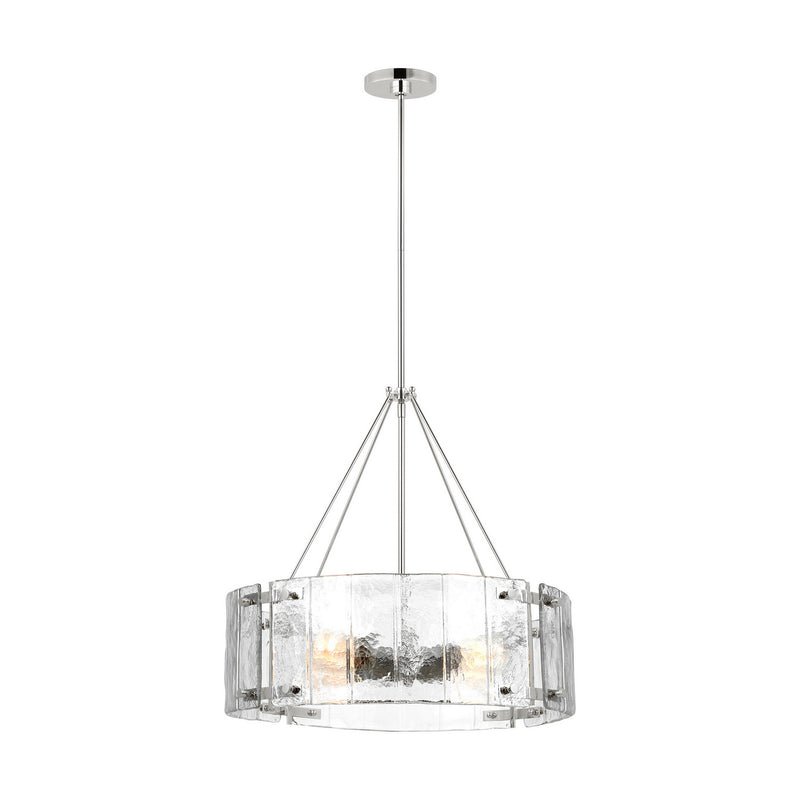 Visual Comfort Studio AP1234PN Four Light Chandelier, Polished Nickel