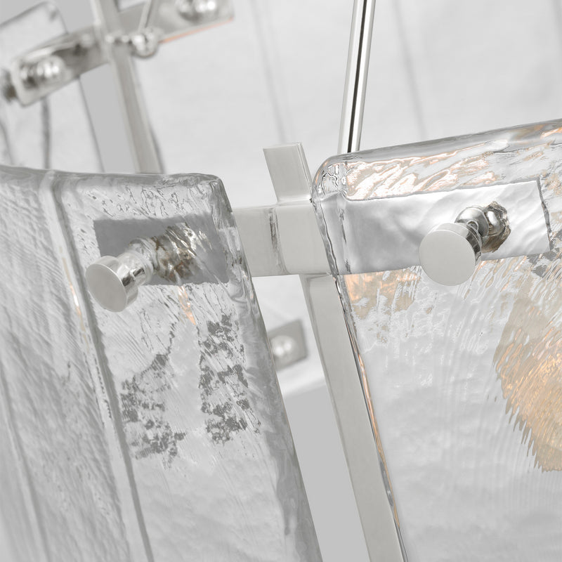 Visual Comfort Studio AP1234PN Four Light Chandelier, Polished Nickel