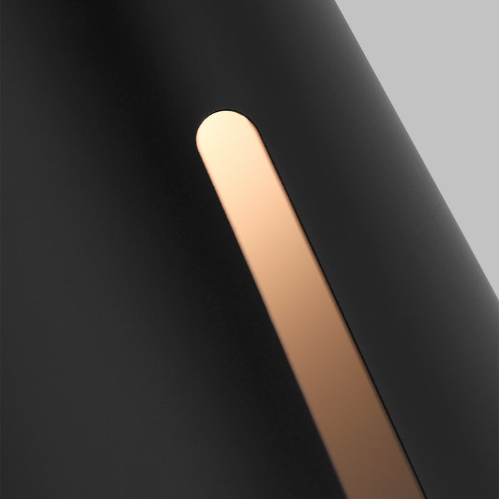 Visual Comfort Studio KW1151MBKBBS-L1 LED Wall Sconce, Midnight Black and Burnished Brass