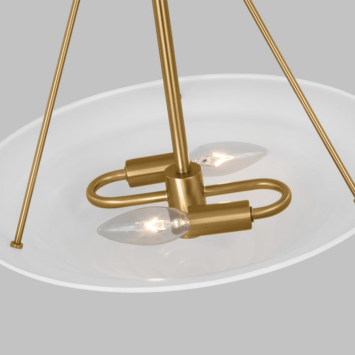 Visual Comfort Studio AP1202TXW Two Light Pendant, Textured White