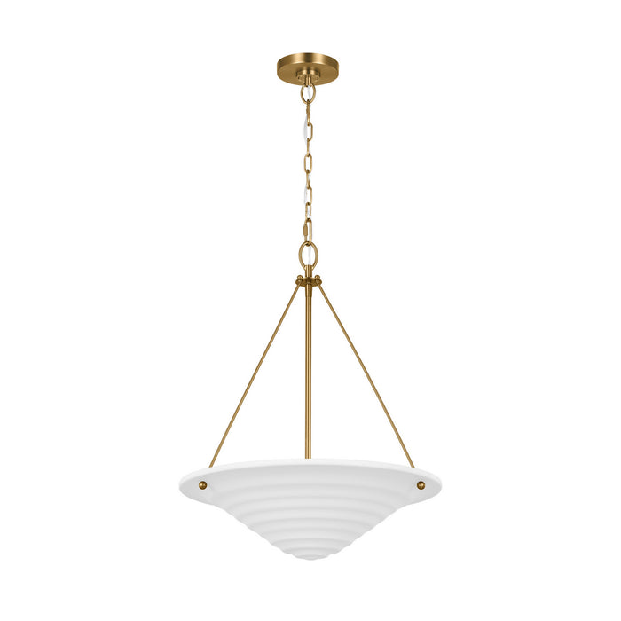 Visual Comfort Studio AP1213TXW Three Light Pendant, Textured White