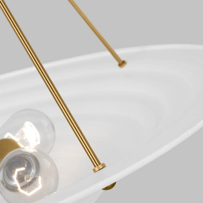 Visual Comfort Studio AP1224TXW Four Light Pendant, Textured White