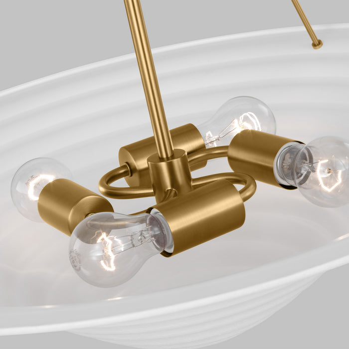 Visual Comfort Studio AP1224TXW Four Light Pendant, Textured White