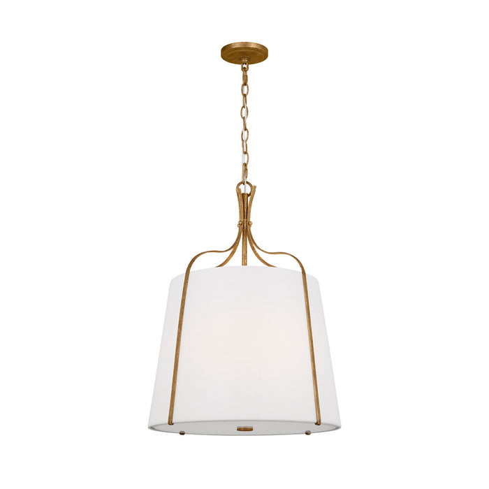 Visual Comfort Studio AP1253ADB Three Light Pendant, Antique Gild