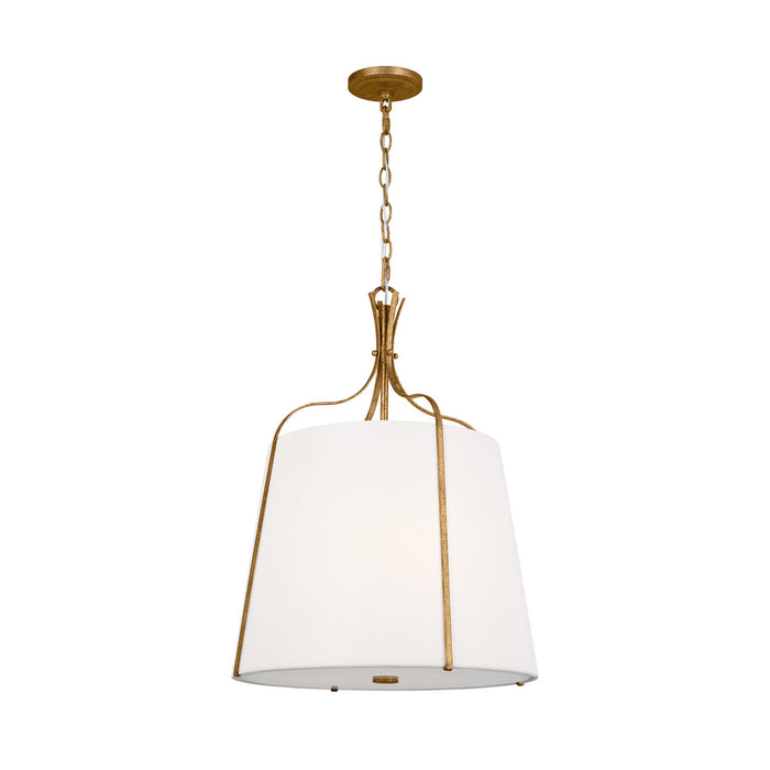 Visual Comfort Studio AP1253ADB Three Light Pendant, Antique Gild