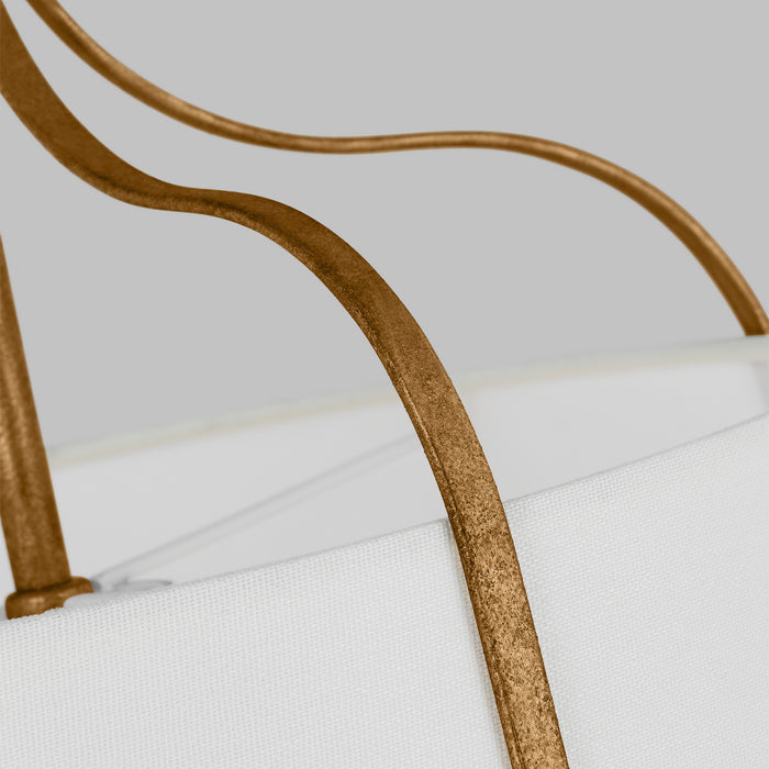 Visual Comfort Studio AP1253ADB Three Light Pendant, Antique Gild