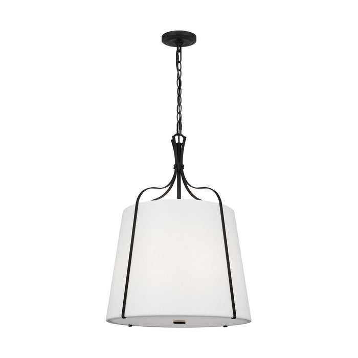 Visual Comfort Studio AP1253SMS Three Light Pendant, Smith Steel