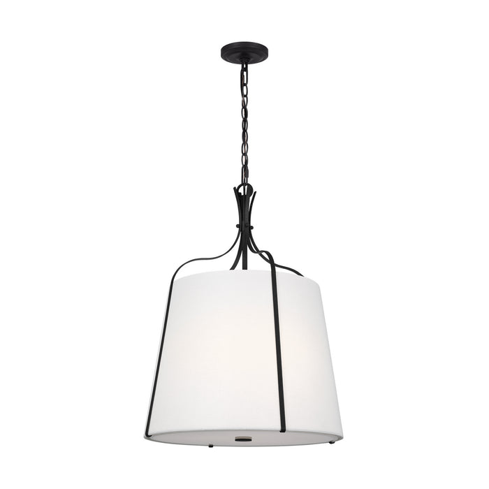 Visual Comfort Studio AP1253SMS Three Light Pendant, Smith Steel