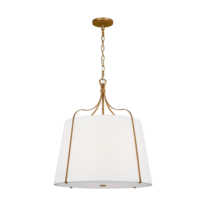 Visual Comfort Studio AP1264ADB Four Light Pendant, Antique Gild