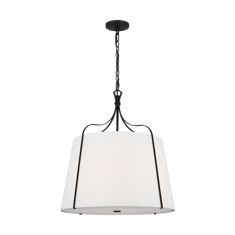 Visual Comfort Studio AP1264SMS Four Light Pendant, Smith Steel