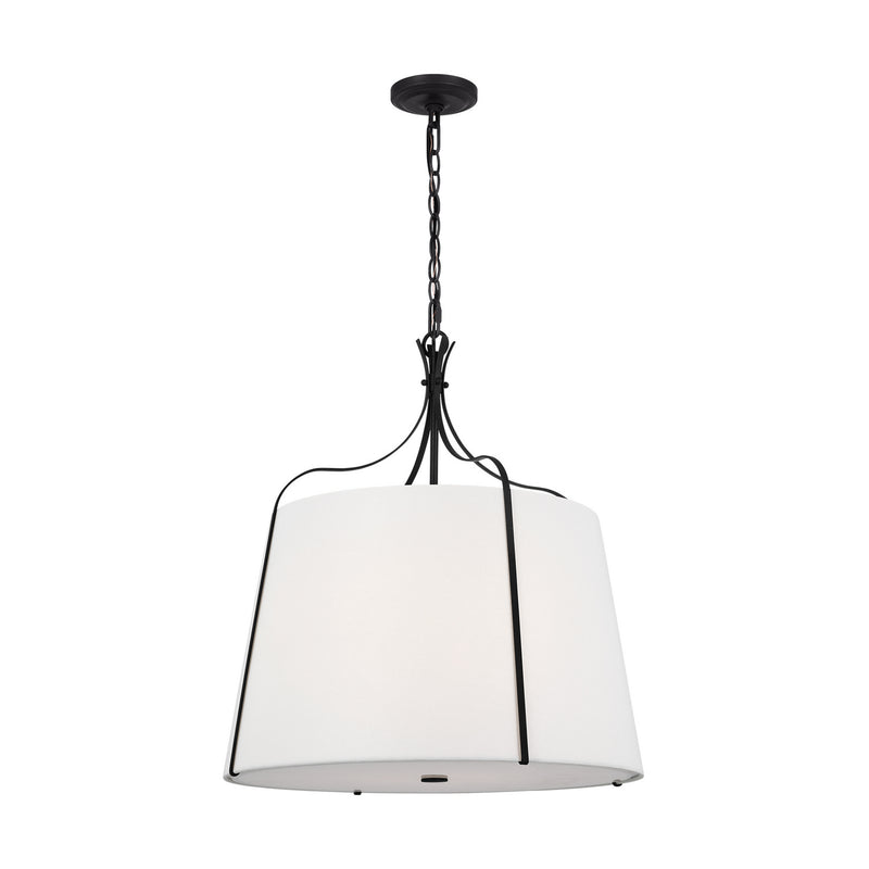 Visual Comfort Studio AP1264SMS Four Light Pendant, Smith Steel