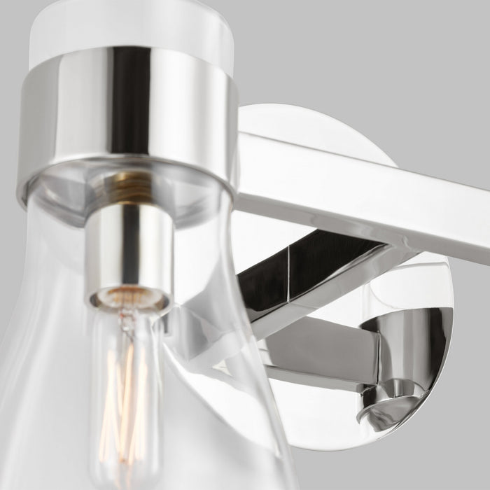 Visual Comfort Studio AEV1002PN Two Light Bath Fixture, Polished Nickel