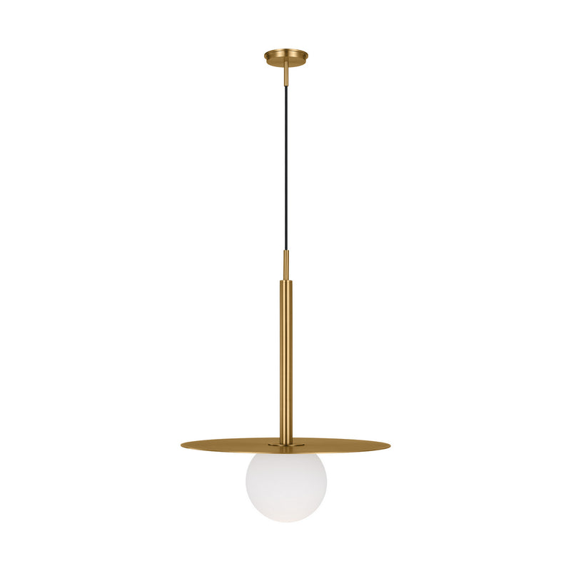 Visual Comfort Studio KP1141BBS One Light Pendant, Burnished Brass
