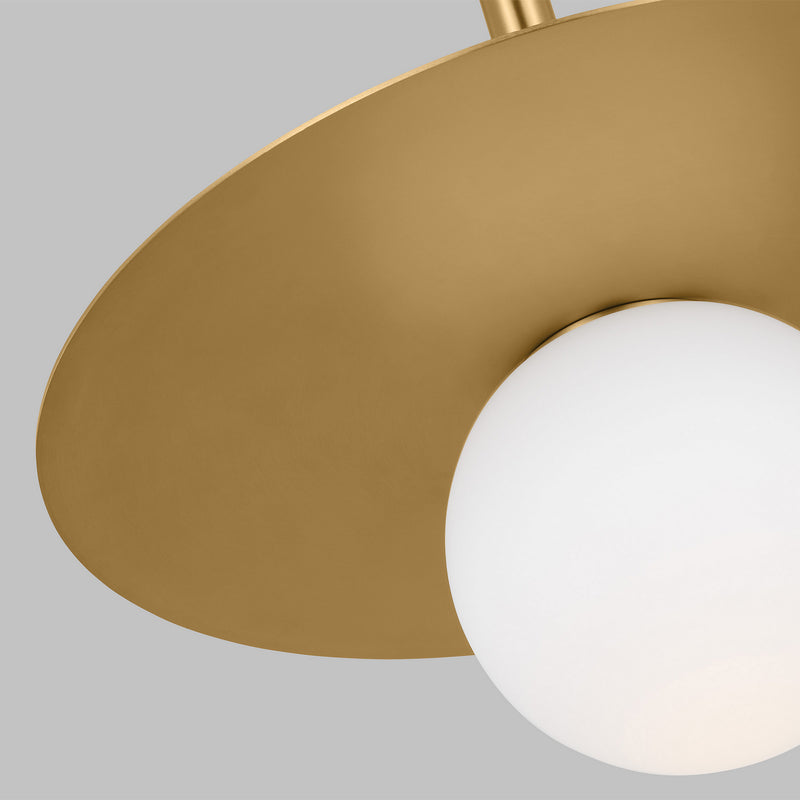 Visual Comfort Studio KP1141BBS One Light Pendant, Burnished Brass