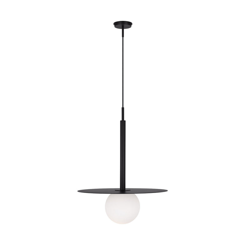 Visual Comfort Studio KP1141MBK One Light Pendant, Midnight Black
