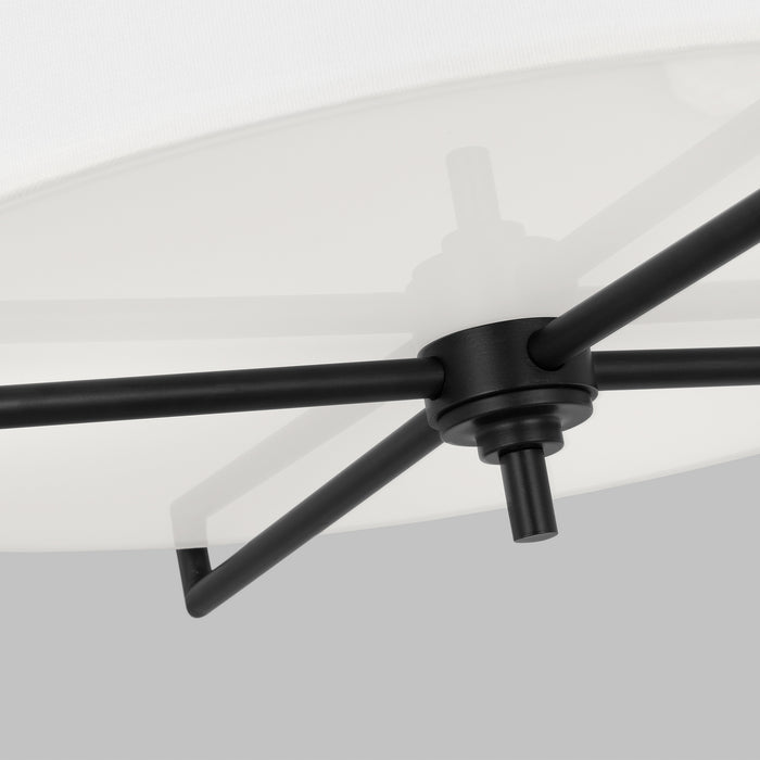 Visual Comfort Studio CF1113AI Three Light Semi-Flush Mount, Aged Iron