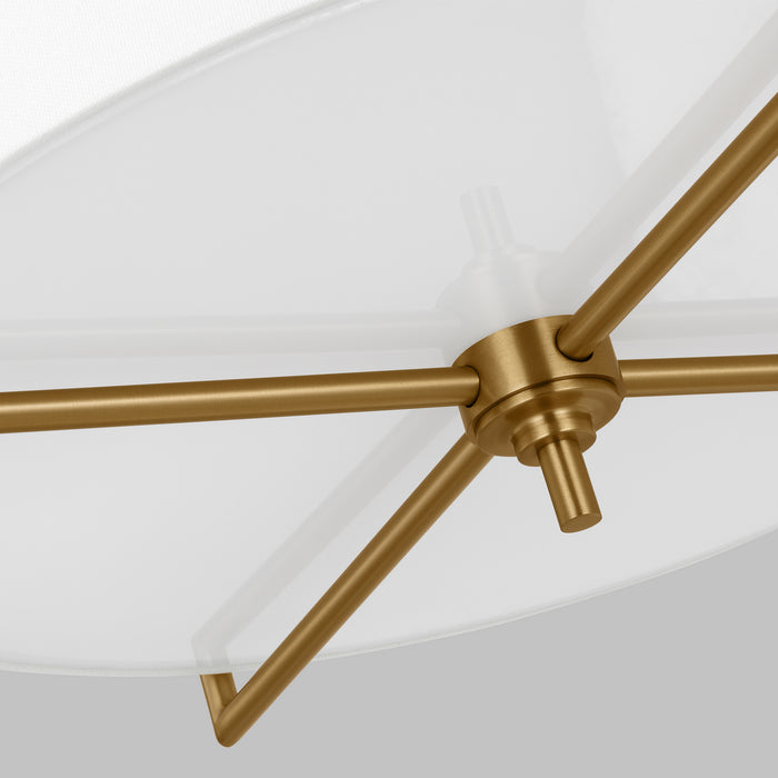 Visual Comfort Studio CF1113BBS Three Light Semi-Flush Mount, Burnished Brass
