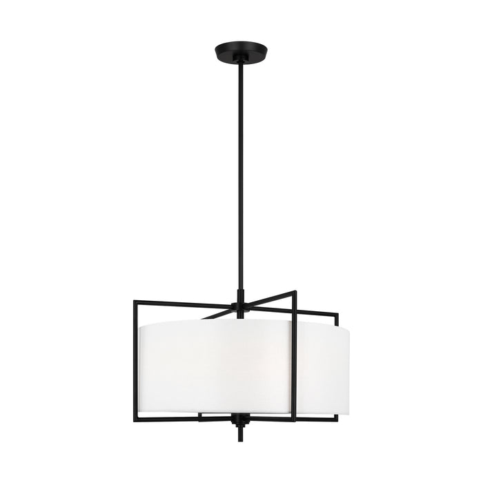 Visual Comfort Studio CP1394AI Four Light Pendant, Aged Iron