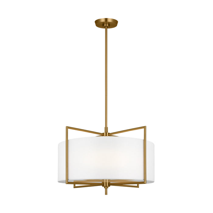 Visual Comfort Studio CP1394BBS Four Light Pendant, Burnished Brass