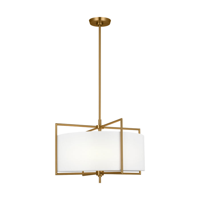 Visual Comfort Studio CP1394BBS Four Light Pendant, Burnished Brass