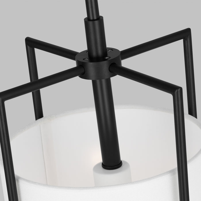 Visual Comfort Studio CP1401AI One Light Pendant, Aged Iron