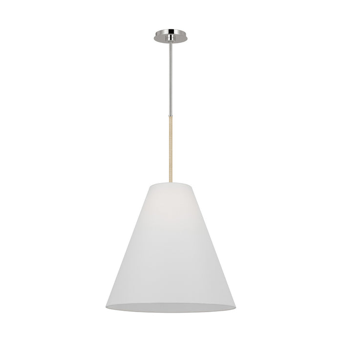 Visual Comfort Studio AEP1041PN One Light Pendant, Polished Nickel