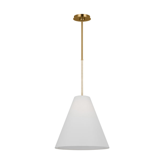 Visual Comfort Studio AEP1051BBS One Light Pendant, Burnished Brass