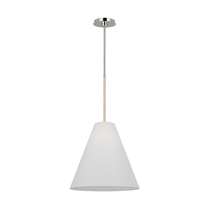 Visual Comfort Studio AEP1051PN One Light Pendant, Polished Nickel