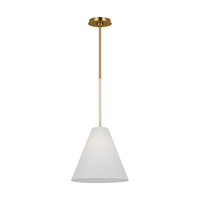 Visual Comfort Studio AEP1061BBS One Light Pendant, Burnished Brass