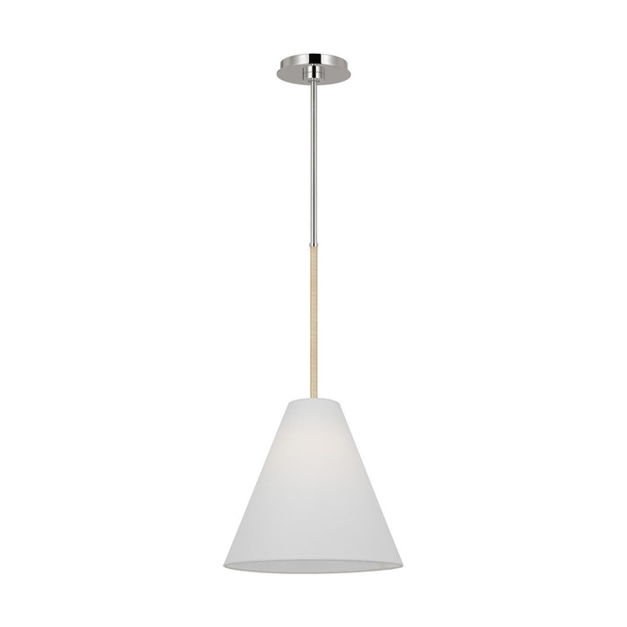 Visual Comfort Studio AEP1061PN One Light Pendant, Polished Nickel