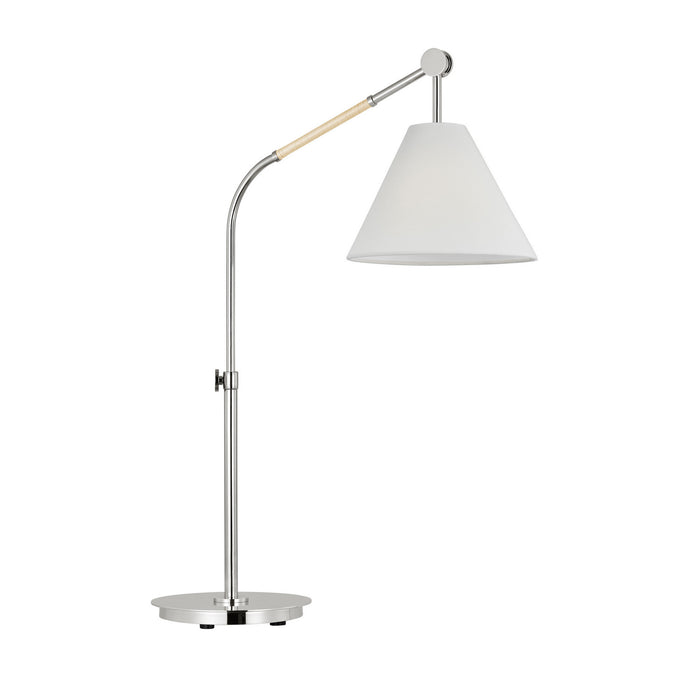 Visual Comfort Studio AET1041PN1 One Light Table Lamp, Polished Nickel