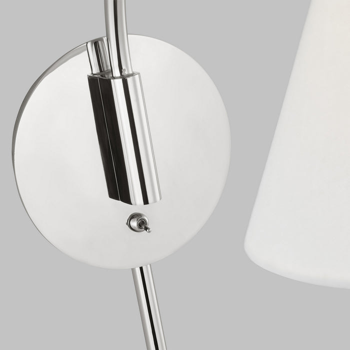 Visual Comfort Studio AEW1021PN One Light Bath Fixture, Polished Nickel