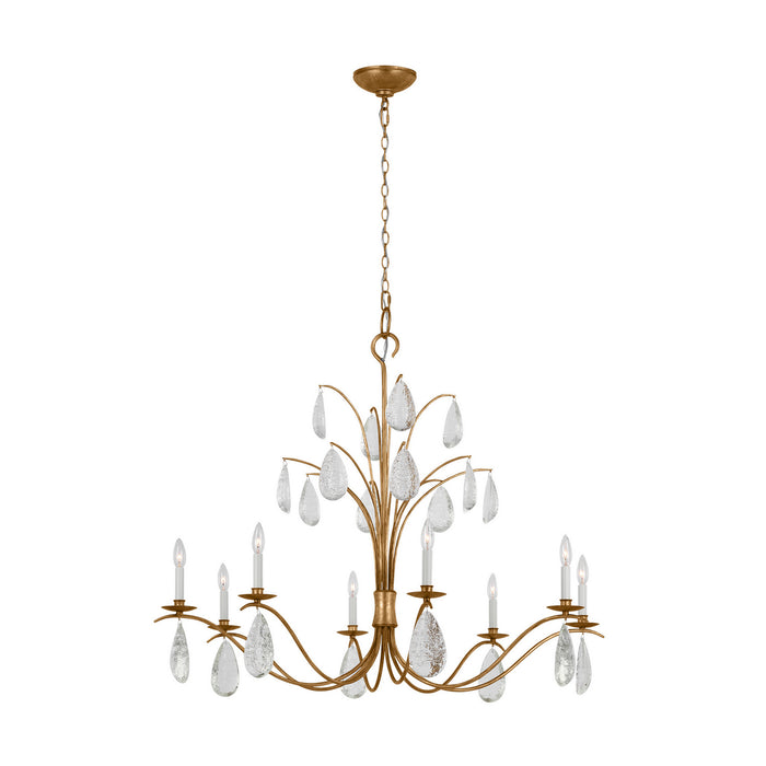 Visual Comfort Studio CC1598ADB Eight Light Chandelier, Antique Gild