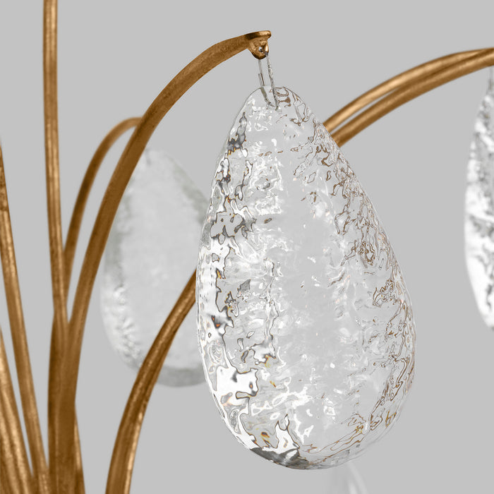 Visual Comfort Studio CC1598ADB Eight Light Chandelier, Antique Gild
