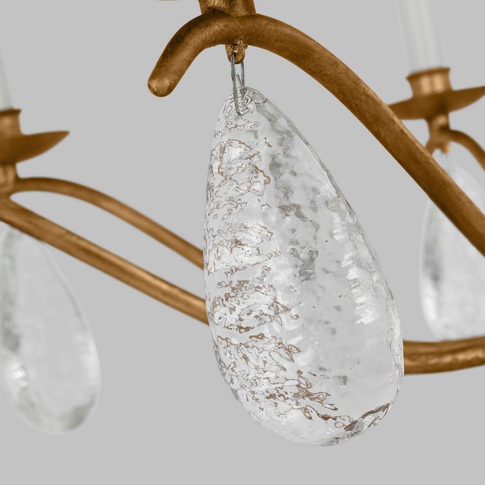 Visual Comfort Studio CC1608ADB Eight Light Chandelier, Antique Gild