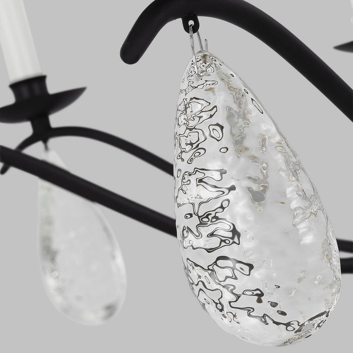 Visual Comfort Studio CC1608AI Eight Light Chandelier, Aged Iron