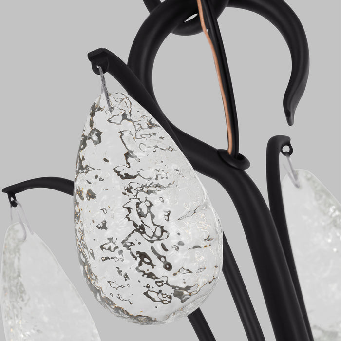 Visual Comfort Studio CC1616AI Six Light Chandelier, Aged Iron