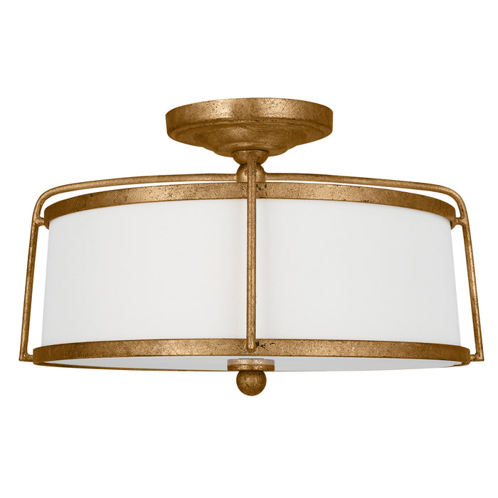 Visual Comfort Studio CF1102ADB Two Light Semi-Flush Mount, Antique Gild