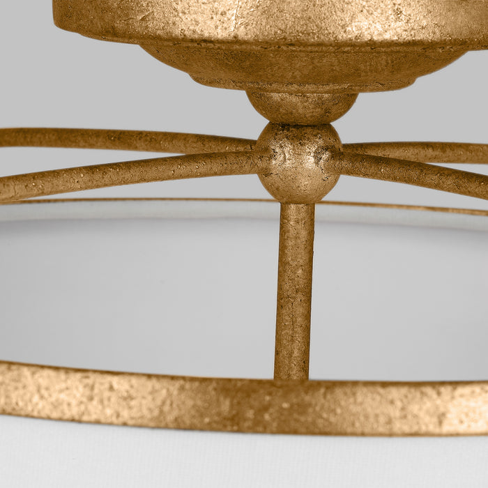 Visual Comfort Studio CF1102ADB Two Light Semi-Flush Mount, Antique Gild
